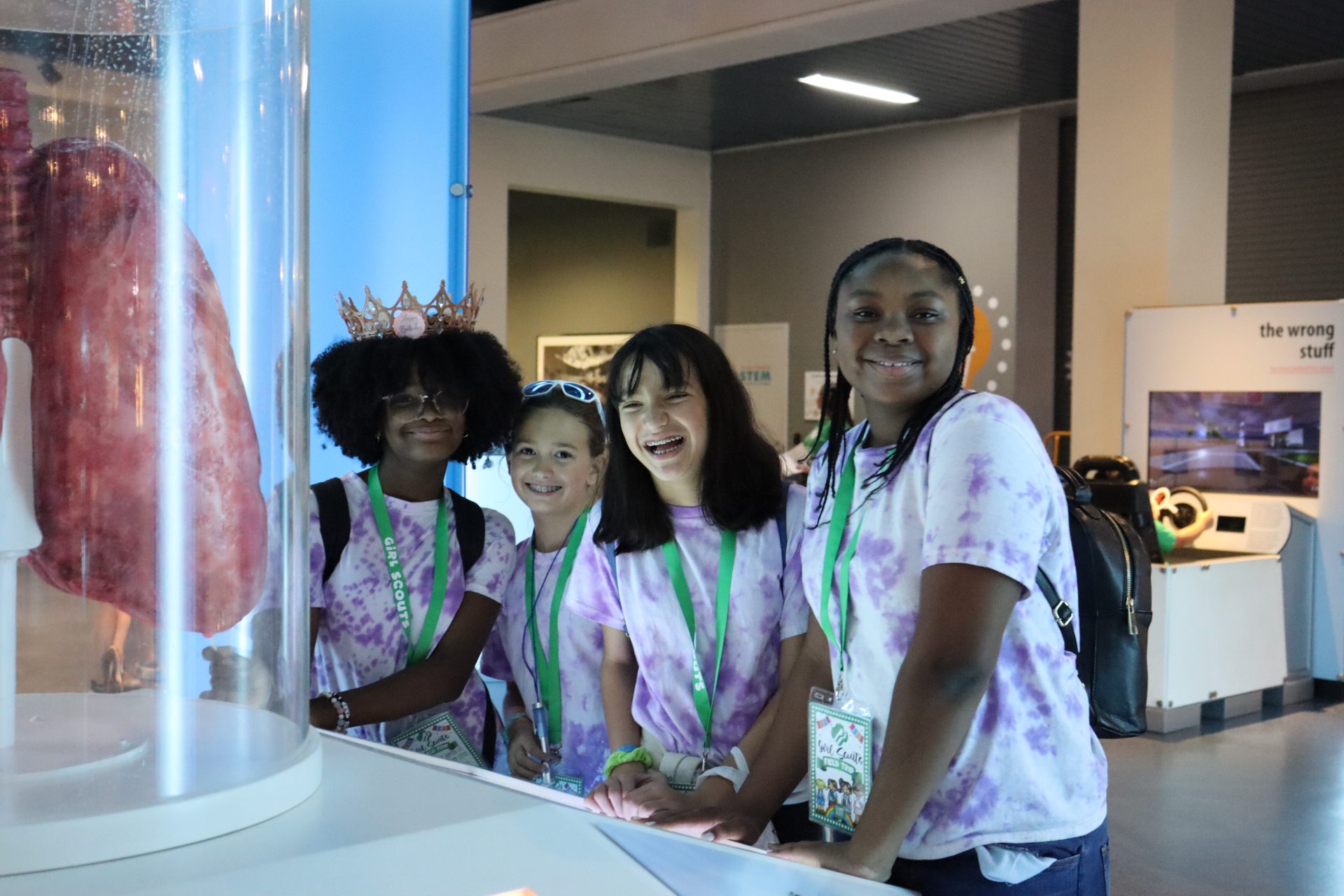 Girls building windmill